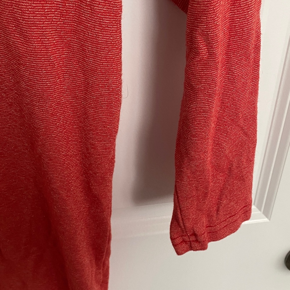 Michael Stars Red Long Sleeve Tee - Picture 4 of 6